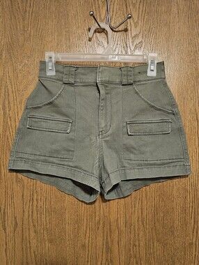 Hollister High-Waist Olive Utility Shorts